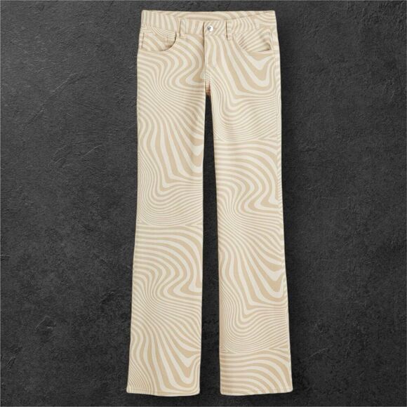 Divided by H&M Denim - H&M Divided Jeans Womens Size 2 Denim Pants Neutral Tan Hippie Groovy 70s Beige